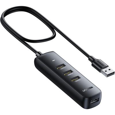 Ugreen USB Hub 3.0, 4 Port USB Extender with 1M Long Cable, 5Gbps High Speed Ultra Slim Hub Compatible with PS5, PS4, Xbox, Laptop, PC, MacBook Pro/Air, iMac, USB Flash Drive, HDD, Keyboard, Mouse