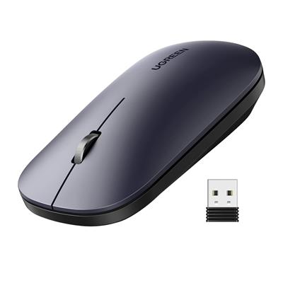 Ugreen PC Mouse Wireless Quiet With 4000 DPI, 2.4GHz Connection, 18 Months Battery Life, USB Wireless Mouse Compatible With Laptop Computer Windows 11 macOS Linux (Black)