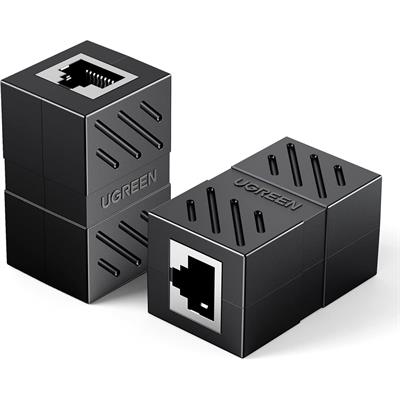 Ugreen RJ45 Coupler, Ethernet Extender 1000Mbps in Line Coupler Cat7 Cat6 Cat5e Cable Connector Ethernet Adapter Female to Female Black