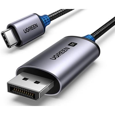 Ugreen USB C to DisplayPort 1.4 Cable 8K@60Hz 4K@240Hz Unidirectional Thunderbolt 4/3 to DisplayPort Cord USB C to DP 32.4Gbps Compatible iPhone 16, MacBook Pro/Air, iPad, Mac Mini, Galaxy, XPS - 2m