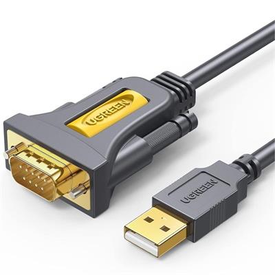 Ugreen USB to Serial Adapter, Serial to USB Adapter DB9 Male 9 Pin with PL2303 Chipset, PVC Jacket, RS232 to USB Cable for Windows 11 10 8.1 8 7 XP Vista, Mac OS, Linux (2M)