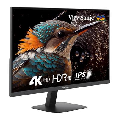 ViewSonic VA2708-4K-MHD 27-inch 4K UHD Monitor, SuperClear IPS, HDR10, sRGB 104%, 1.07B Colors, Dual Speakers, Dual HDMI 2.0, DP, Eye ProTech+, 3-Sided Frameless, Slim Design