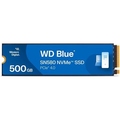 Western Digital WD Blue SN580 500GB NVMe Internal Solid State Drive SSD - Gen4 x4 PCIe 16Gb/s, M.2 2280, Up to 4,000 MB/s