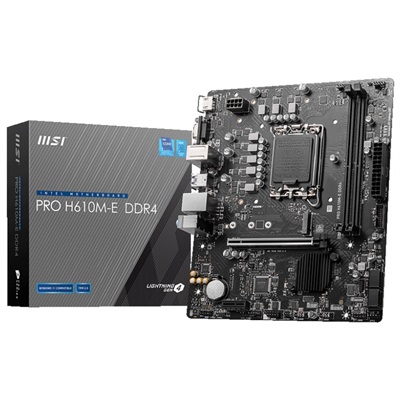 MSI PRO H610M-E DDR4 Intel 12th Gen microATX Motherboard