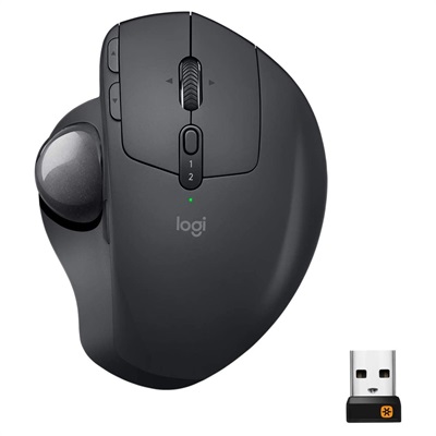 Logitech MX Ergo Advanced Wireless Trackball Mouse with Tilt Plate