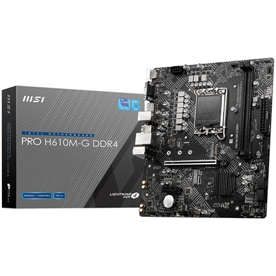 MSI PRO H610M-G DDR4 Intel 12th Gen microATX Motherboard