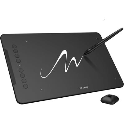 XP-Pen Deco 01 V3 Drawing Tablet: 16384 Levels of Pressure Battery-Free Stylus 10x6 Inch OSU Graphic Tablet, 8 Hotkeys for Digital Art and XPPen P05D Battery-Free Drawing Pen