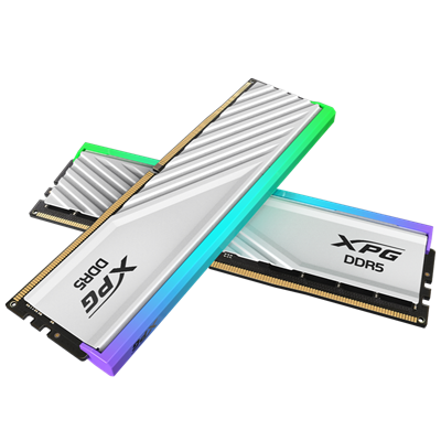 XPG Lancer Blade RGB 64GB (2x32GB) 6000MHz C30 DDR5 DRAM Memory - White