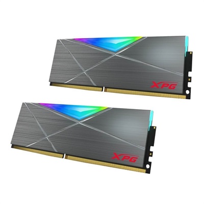 XPG Spectrix D50 RGB 16GB (2x8GB) 3600MHz C18 DDR4 Memory Kit - Tungsten Grey