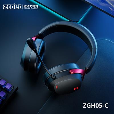 Zidli Magnetic Power ZGH05-C Gaming Headset Wired USB Interface 7.1 - Black/Red