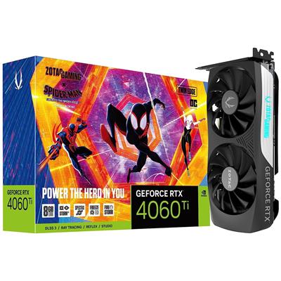 Zotac Gaming GeForce RTX 4060 Ti 8GB Twin Edge OC Spider-Man: Across the Spider-Verse Bundle Graphics Card