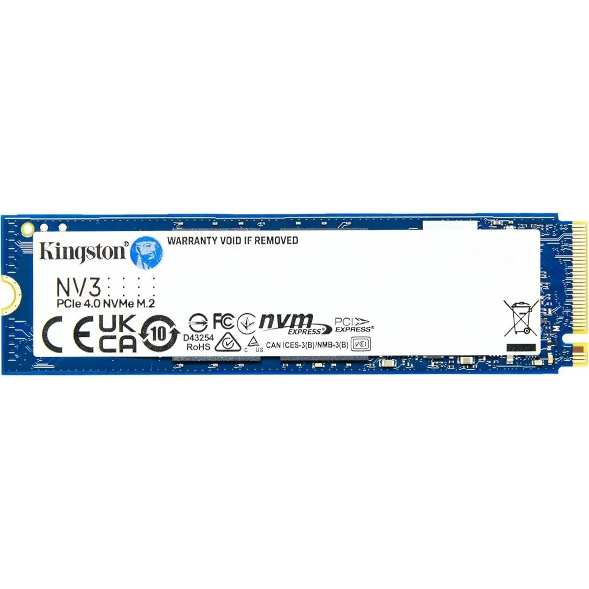 Kingston NV3 500GB 2280 NVMe SSD, PCIe Gen 4x4, Up to 6000 MB/s