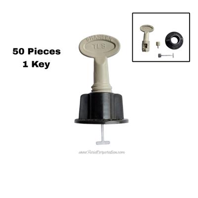 Screw Reusable Tile Leveling System Having Replaceable Pins 