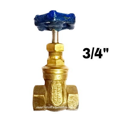 Gate valve 3/4" size thread Brass | Anwar gate valve 3/4"