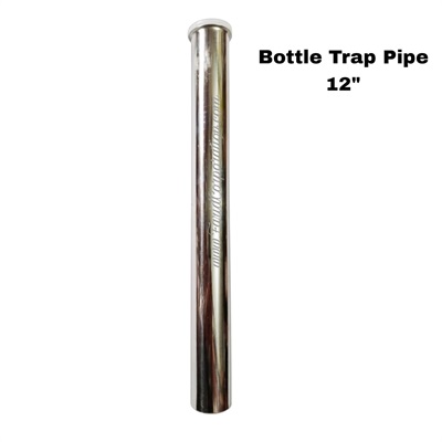 Bottle Trap Stainless Steel Extension Pipe 12" for Sink Vanity Washbasin