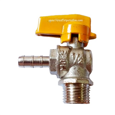 Sogo 1/2" Male Elbow valve with Small handle Chutki valve and Nozzle 