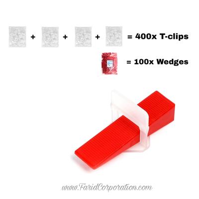 400 T-clips and 100 Wedges 