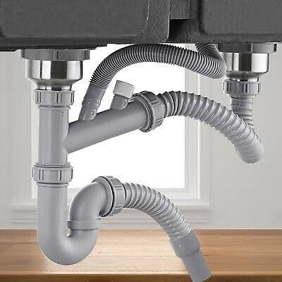 Double Kitchen Sink Drain Pipes