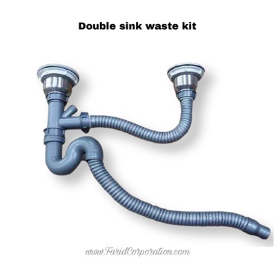 waste pipe for double sink bowl | Double sink waste pipe kit complete set