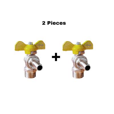 TIG 1/2" Male Elbow Type Brass Ball valve with butterfly handle and Nozzle 