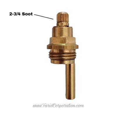 Brass Tap Middle Spindle Two Sides On-Off Center Knob 