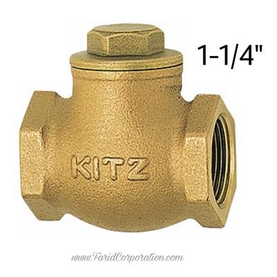 Female thead Non-Return swing valve kitz China 1-1/4" Brass