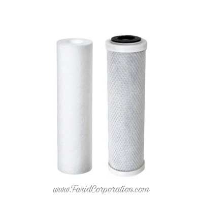 Pack of 2 Water Filter Cartridges PPF 5 micron + CTO