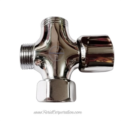 Shower Arm Diverter Under Neck Brass Adapter for Water Filter, Hand Shower, Automatic washing machine