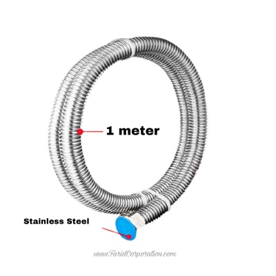 1 meter long Stainless steel copper connection hose pipe for water in Pakistan