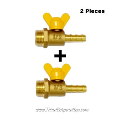 Brass single nozzle external thread butterfly handle valve 1/2" | Male Ball valve 1/2" 