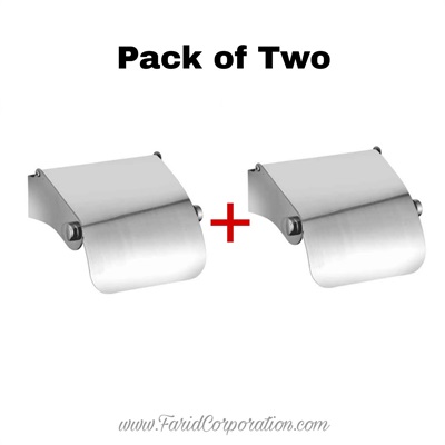 Toilet Tissue Paper Holder Stainless Steel for Bathroom ( Pack of Two )
