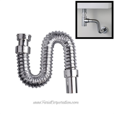 Chrome plated waste pipe | drain pipe for wash basin vanity