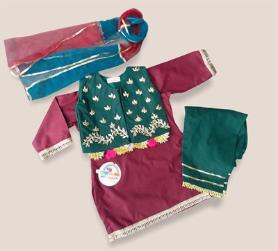 Gota Pati Koti with Straight Cut Shalwar Kameez