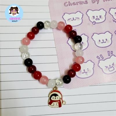 Ombre Red Bubbly Bracelet - Penguin 