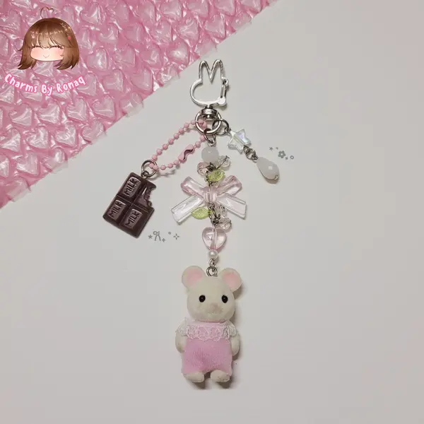 Calico Critter Mouse Keychain