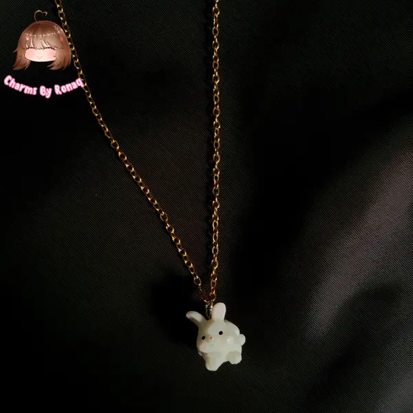 Baby Bunny Necklace Golden Chain 
