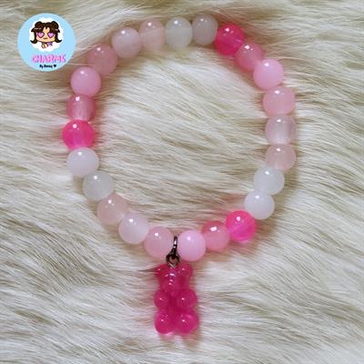 Ombre Pink Bubbly Bracelet - Pink Gummy Bear 