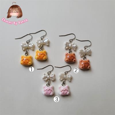 Chipmunk Earrings with Bows