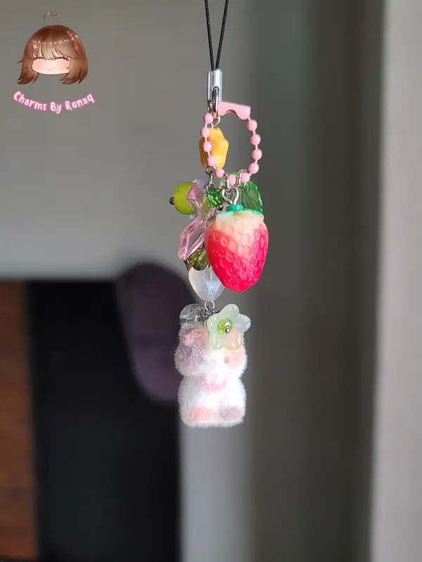 Tiny Cat Phone Charm 