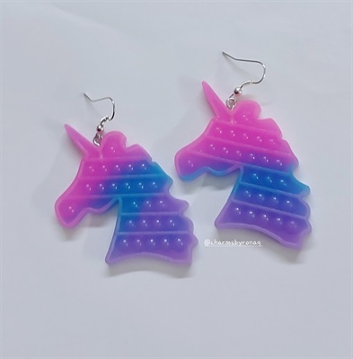 Unicorn Pop It Earrings 