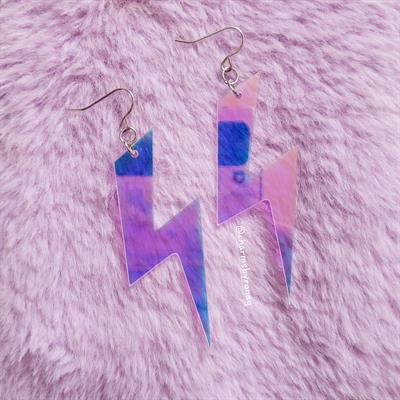 Holographic Lightening Earrings 