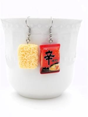 Shin Ramyun Mismatched Earrings 