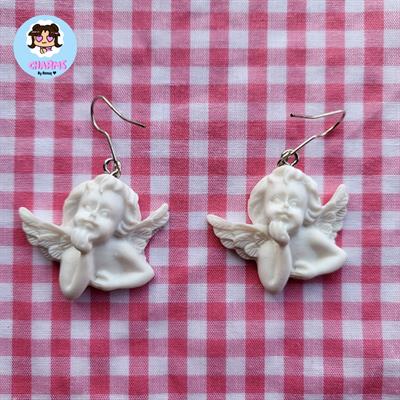 Cupid Cherub Baby Angel Earrings 