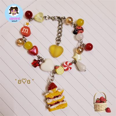 Strawberry Pastry Bracelet 