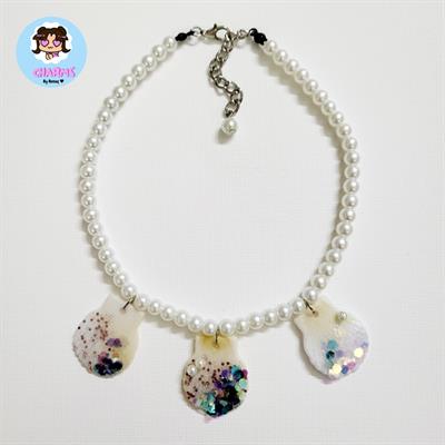 "Nixie" Sea Shell and Pearl Necklace 