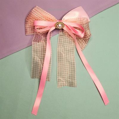 "Barbie" French Barrette Style Hair Bow Clip