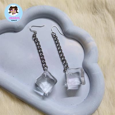 3D Ice Cube Earrings Style 2