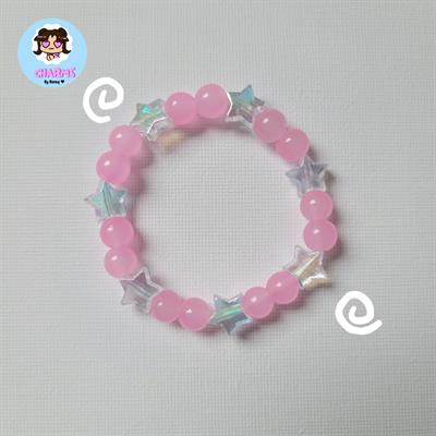 "Candy Star" Bracelet - Pink 
