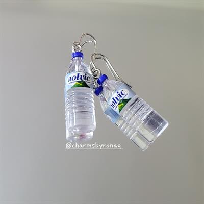 Volvic Water Bottle Earrings 