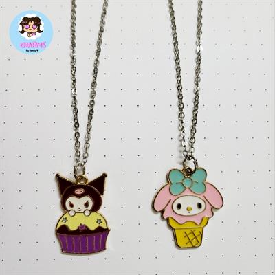 Kuromi and My Melody Matching Necklaces